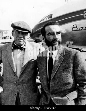 Attore Montgomery Clift con John Huston Foto Stock