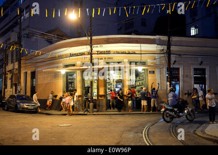 Bar tipico nella Santa Teresa quartiere, Rio de Janeiro, Brasile Foto Stock