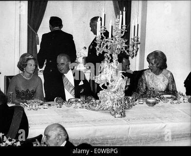 Georges Pompidou a una cena Foto Stock