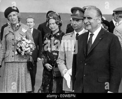 Georges e Claude Pompidou con il Granduca e la Duchessa Foto Stock