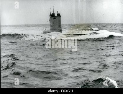 Sett. 09, 1966 - sommergibile affonda nel Mare del Nord.: un tedesco è stato riferito oggi di aver affondato nel Mare del Nord ieri sera. Foto Stock