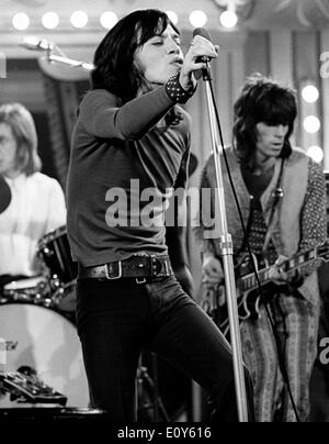 Il cantante Mick Jagger riprese "Rock 'n' Roll Circus' Foto Stock