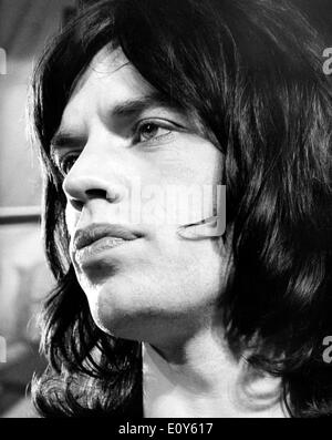 Il cantante Mick Jagger riprese "Rock 'n' Roll Circus' Foto Stock