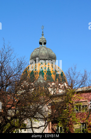 Subotica Szabadka Serbia cupola della sinagoga ebraica Foto Stock