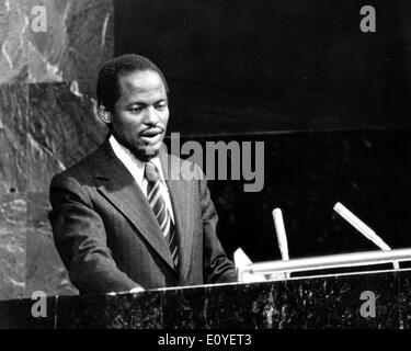 Gen 01, 1970 - File foto: circa settanta, posizione sconosciuta. JOAQUIM ALBERTO CHISSANO (nato il 22 ottobre 1939) è servito come il secondo Foto Stock