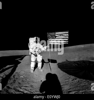 Apollo 14 Alan Shephard sulla luna Foto Stock