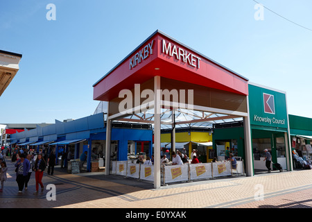 Nuovo mercato kirkby Kirkby centro città MERSEYSIDE REGNO UNITO Foto Stock