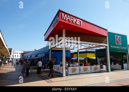 Nuovo mercato kirkby Kirkby centro città MERSEYSIDE REGNO UNITO Foto Stock