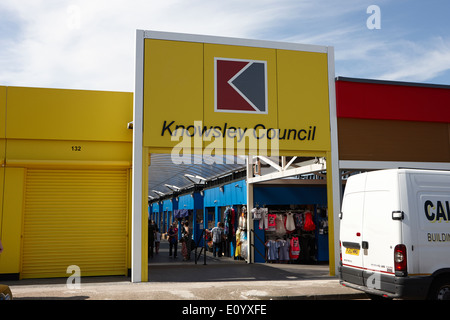 Nuovo mercato kirkby Kirkby centro città MERSEYSIDE REGNO UNITO Foto Stock