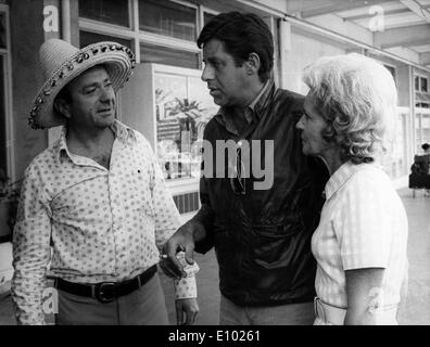 Attore Jerry Lewis colloqui con Fernand Raynaud Foto Stock