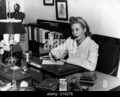 La First Lady del Argentina (1946 - 1952) Maria Eva Duarte de Peron, 7 maggio 1919 - Luglio 26, 1952) aka evita aka EVA PERON Foto Stock