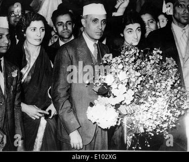 Indira Priyadarshini Gandhi (novembre 19, 1917 ottobre 31, 1984) era un politico indiano che ha servito come primo ministro dell'India Foto Stock