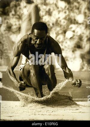 Sett. 06, 1972 - Brasile Nelson Prudencio nel salto triplo a giochi olimpici di Monaco Foto Stock