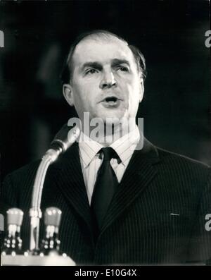 Gen 01, 1973 - National corniciai' Unione incontro generale annuale: l'assemblea generale annuale del Sindacato nazionale degli agricoltori, si è aperta oggi presso il Central Hall di Westminster. La foto mostra il sig. C.H. Lord Plumb, il presidente del sindacato nazionale degli agricoltori, visto affrontare la riunione di oggi. Foto Stock