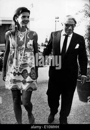Jackie Kennedy con mio marito Aristotele Onassis Foto Stock