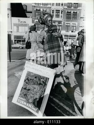 Mar 03, 1975 - Harriet Tubman era una schiava. nato abolizionista americano ( CEA 1820 - 1913) e Underground Railroad conduttore . La Giornata internazionale della donna. NYC Foto Stock