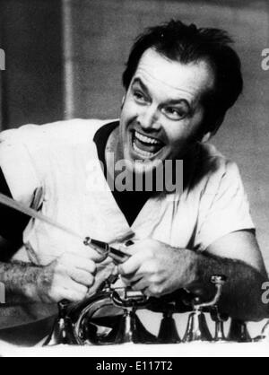 Jack Nicholson in 'uno è volato oltre il cucù Nest" Foto Stock