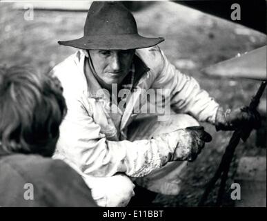 Lug. 07, 1976 - Newcastle, Australia, membro dockyard lavoratori. Foto Stock