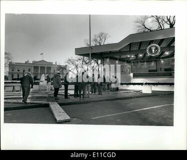 Gen 01, 1977 - eletto presidente Jimmy Carter Inaugurazione preparati. Foto Stock