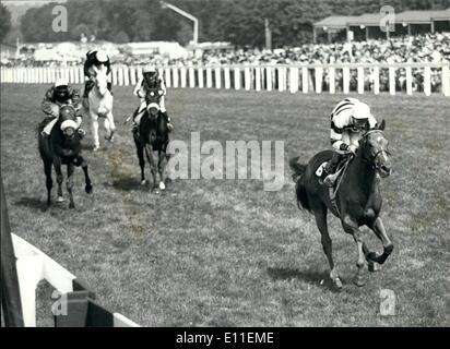 Giugno 06, 1977 - Sagaro vince la Gold Cup a Ascot oggi.: mostra fotografica di Lester Piggott su Sagaro vince la Gold Cup a ascot oggi. Foto Stock