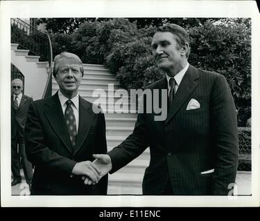 Giugno 06, 1977 - dice bene dal Primo Ministro australiano Malcolm Fraser dopo i primi ministri visita alla Casa Bianca. Il primo ministro Fraser è su una due giorni di visita a Washington. Foto Stock