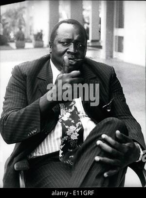 Febbraio 02, 1978 - Amin Uganda: Maresciallo di Campo Idi Amin Dada, presidente a vita di Uganda. Rovesciò il governo precedente nel colpo di stato militare avvenuto il 25 gennaio 1971. La foto mostra a Kampala nel febbraio 1978. Credits: Camerapix Foto Stock