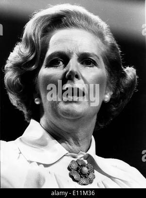 Margaret Thatcher al congresso del Partito Conservatore Foto Stock