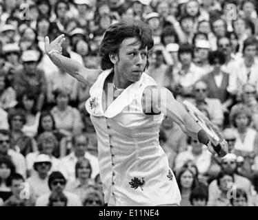 Martina Navratilova compete a Wimbledon Foto Stock