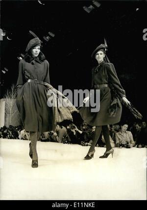 Apr. 10, 1979 - Christian Dior modelli in Autunno-inverno disegni di Marc Bohan Foto Stock