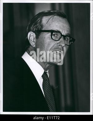 Nov. 11, 1979 - The Waldorf Astoria Hotel di novembre 1979, il New York Hilton Hotel di New York City. La ripubblicazione candidato presidenziale 1980, George Bush ha parlato di una colazione allevatore questa mattina. Foto Stock