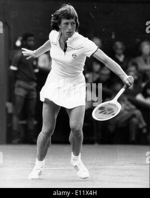 Martina Navratilova compete a Wimbledon Foto Stock