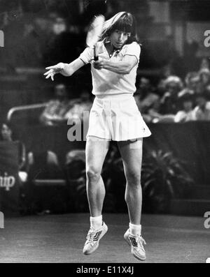 Martina Navratilova compete a Wimbledon Foto Stock