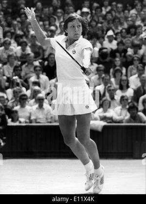 Martina Navratilova compete a Wimbledon Foto Stock