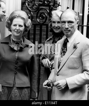 Il Primo Ministro Margaret Thatcher e Pierre Trudeau Foto Stock