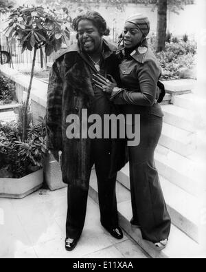 Il cantante Barry White con moglie Glodean Foto Stock