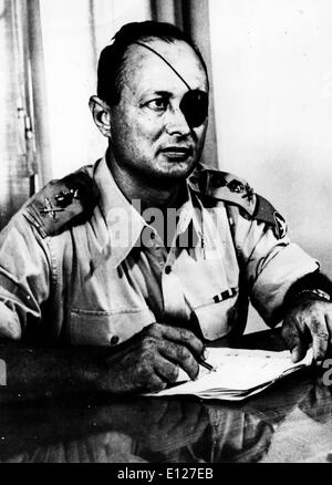 Apr 01, 2009 - Londra, Inghilterra, Regno Unito - Moshe Dayan, 20 maggio 1915 Ð 16 ottobre 1981 è stato un israeliano leader militare e Foto Stock