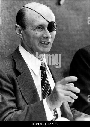 Apr 01, 2009 - Londra, Inghilterra, Regno Unito - Moshe Dayan, 20 maggio 1915 Ð 16 ottobre 1981 è stato un israeliano leader militare e Foto Stock