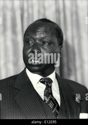 21 dicembre 2011 - Daniel Arap Moi, Presidente del Kenya e Comandante in Capo delle Forze Armate. Bandphoto. Foto Stock