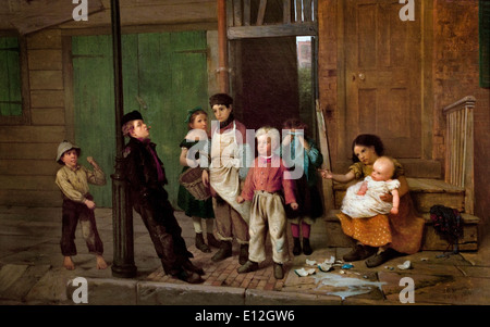 Il bullo del quartiere 1866 John George Brown Durham 1831- New York 1913 American Foto Stock