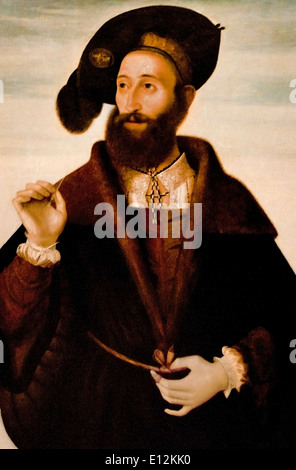 Ritratto di un uomo 1525-1530 Bartolomeo Veneto Venezia Torino Italia Italiano Foto Stock