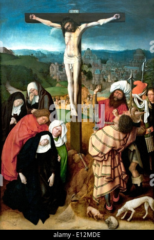 La Crocifissione ca. 1475 Gerard David Oudewater 1455-Bruges 1523 belga Olandese Belgio Paesi Bassi Foto Stock