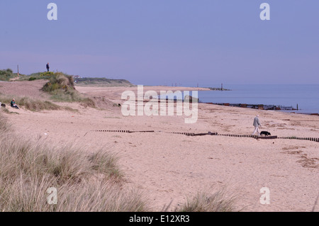 Caister beach, a nord-est di Norfolk, Regno Unito Foto Stock