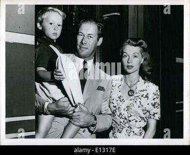 Febbraio 26, 2012 - Rex Harrison, Lili Palmer e bambino Foto Stock