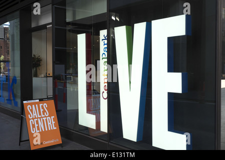 Vendite immobiliari ufficio presso il parco centrale di sviluppo in chippendale,sydney Foto Stock