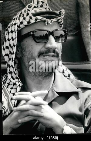 Febbraio 28, 2012 - Yasser Arafat: (vero nome Abed Ar'ouf Arafat) Presidente dell Organizzazione per la liberazione della Palestina (OLP). Nato 1929 Gerusalemme. Istruite il Cairo, C0-fondatore di al-Fatah 1956. Presidente del Comitato Esecutivo di al-Fatah 1968. Foto Stock