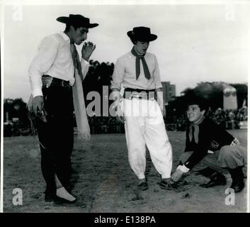 Febbraio 29, 2012 - ARGENTINA Gauchos reale all'animale mostra agricola in Buenos Aires. ne foto Foto Stock