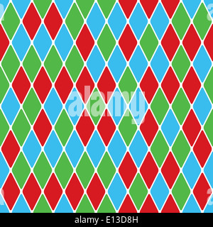 Arlecchino particol-colorato modello senza giunture 5.0. Colore brillante sfondo decorativo illustrazione vettoriale. Foto Stock