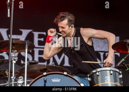 Columbus, Ohio, Stati Uniti d'America. Il 20 maggio 2014. Cieli seminterrato esegue il giorno tre del 2014 Rock sulla gamma Festival all equipaggio Stadium di Columbus Ohio il 18 maggio 2014 © Marc Nader/ZUMA filo/ZUMAPRESS.com/Alamy Live News Foto Stock