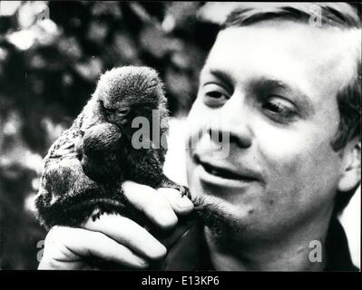 Mar 02, 2012 - La più piccola del mondo ha di scimmia gemelli: at Skansen Zoo di Stoccolma Chica, una nana- silkmonkey che è il più piccolo al mondo, ha appena dato alla luce un piccolo gemelli. Questa è la seconda volta che ha creato una sensazione nei circoli zoologico in questo modo. Il Nano - silkmonkey è un animale minacciato di estinzione e si trovano solo nel selvaggio in Amazzonia. Zoologi stanno cercando di allevare gli animali in cattività, ma finora solo Jones Walhstrom, detentore presso il giardino zoologico di Stoccolma, non ha avuto alcun successo Foto Stock