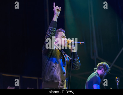 CORDOBA, Spagna 16 Maggio: Dani Martin durante il loro tour di concerti in Cordoba. Il teatro Axrquia di Cordoba, Foto Stock